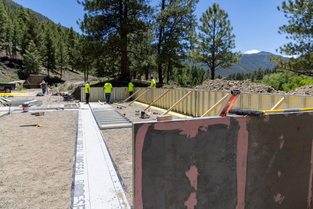 The Dvele team came to the site in the summer to prepare the foundation
for the modules to rest upon.
Photo courtesy of Green Builder Media