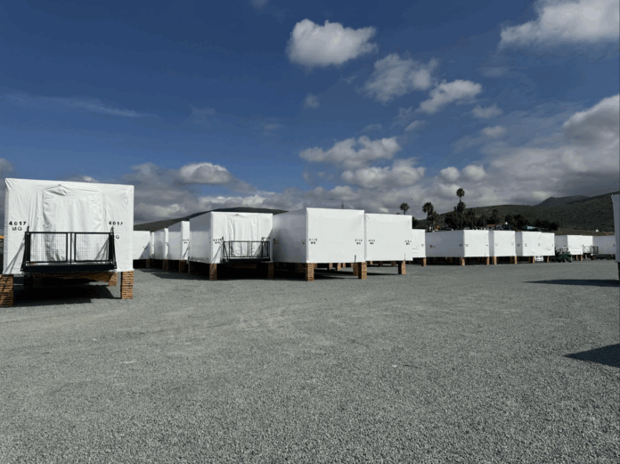 Staging yard organization in San Diego, California. Photo courtesy of courtesy of Stream Modular