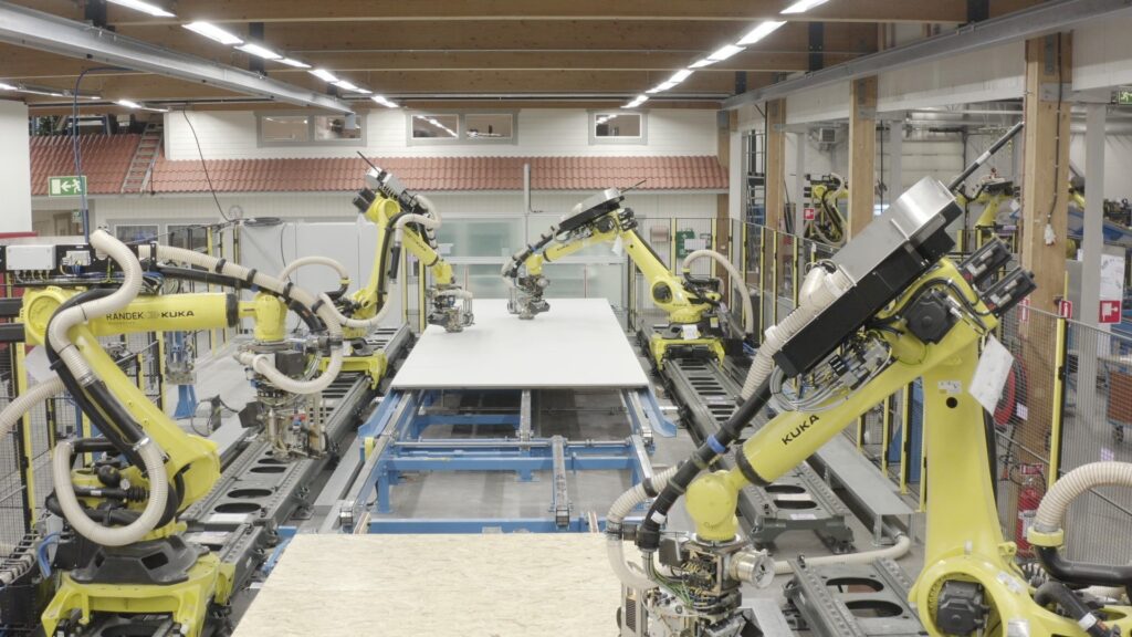 A wall being manufactured on Randek’s ZeroLabor robotic system Credit: Randek