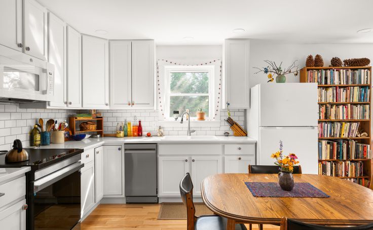 Interior of an ADU set in Portland, Maine in January 2025. Backyard
ADUs asks homeowners to provide a list of furniture they want to put
inside the home, to ensure everything fits. Courtesy Backyard ADUs