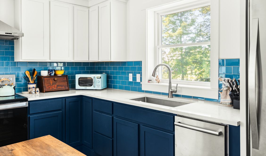 Kitchen of an ADU set in Bowdoin, Maine in October 2024. Lee says it’s easier for his company to offer customization in floorplans and roof styles while limiting the finish options.Courtesy Backyard ADUs