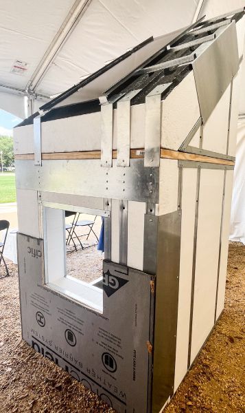 Guardian Shield Panel system on display at the 2025 Innovative Housing Showcase Photo: Heather Wallace.