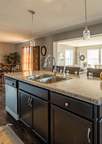 Interior view of one of the homes onsite at the Shorten Homes model home and sales center.