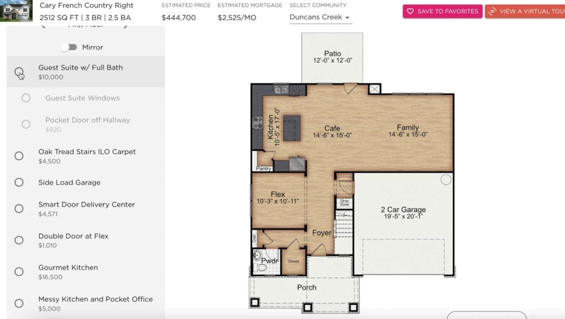 Offerings include interactive floor plans