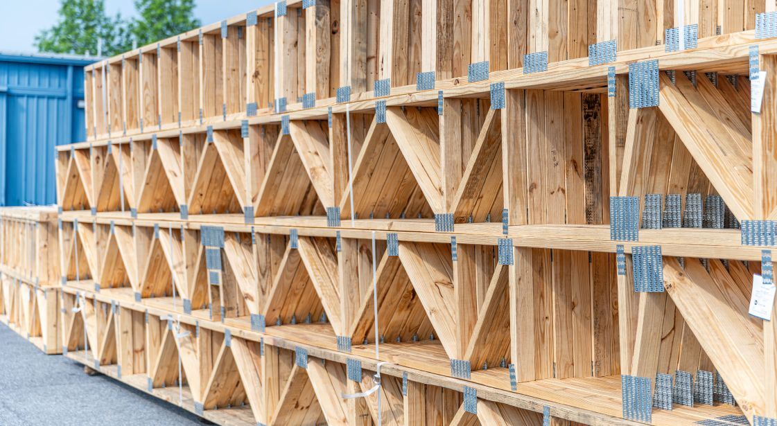 Floor trusses ready for installation Photo: SBCA