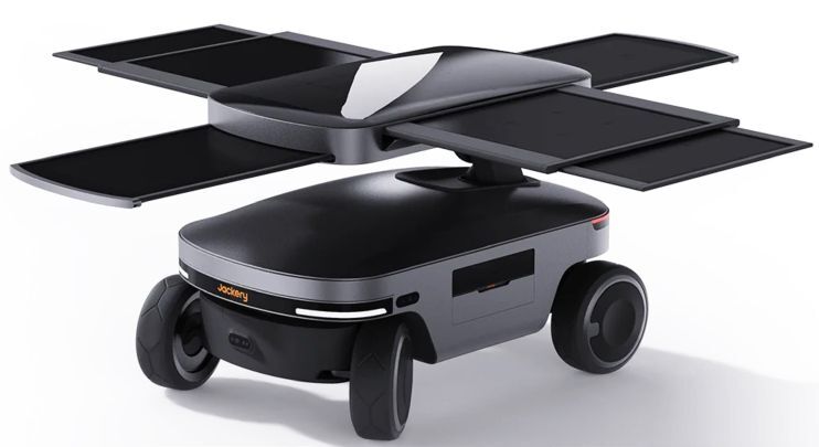 The Solar Generator Mars Bot by Jackery integrates solar panels with the energy storage system. Photo: Jackery