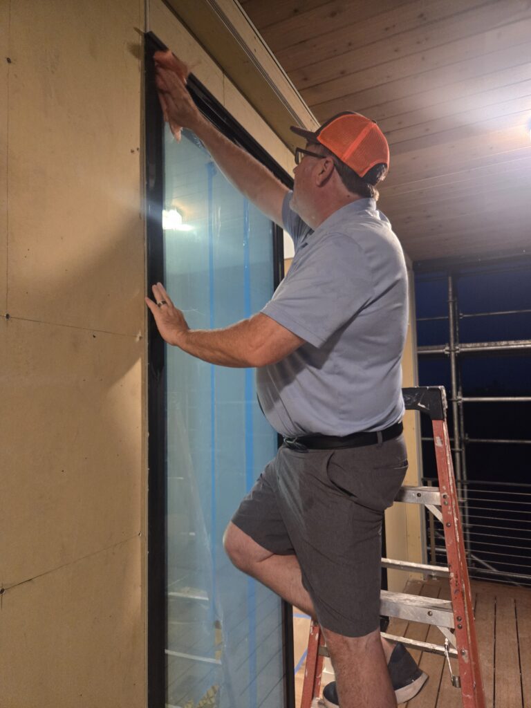 Morris inspecting final details on a home in Boca Chica, Texas. 
