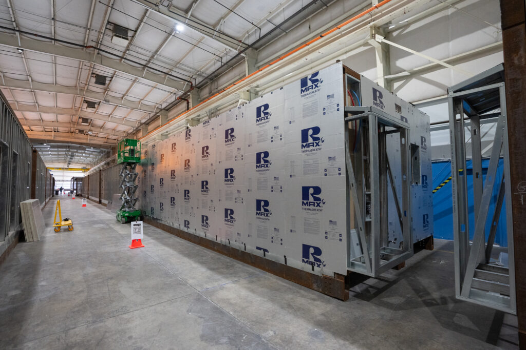 Mandeville Modular, based in Palmdale, Calif., is using continuous insulation to meet local energy standards.
Photo: Nick Chumchal
