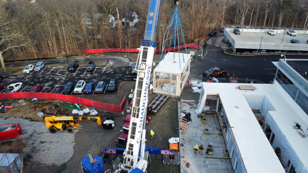 To help avoid delays in state approvals, Buongiorno’s team carefully reviews drawings before they’re submitted. This modular hospital addition is in Milton, Mass.