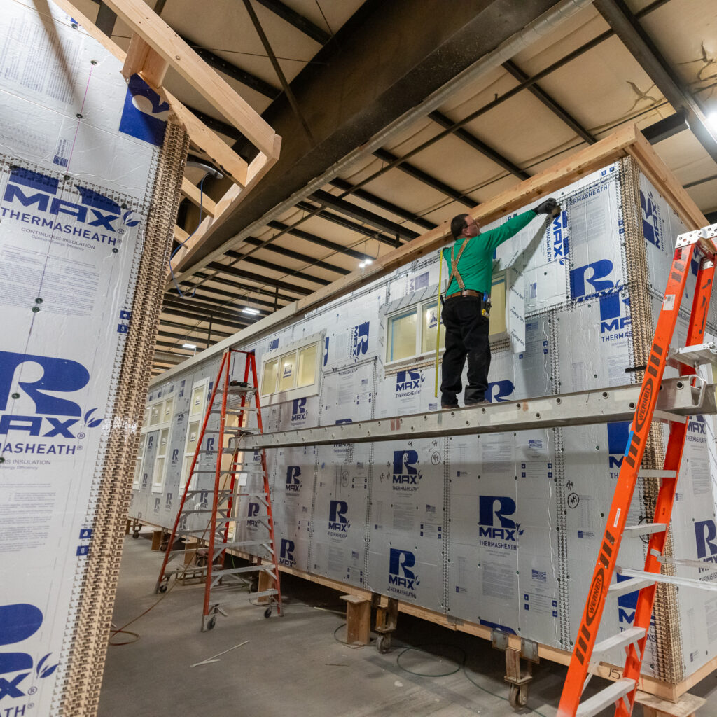Stratford Homes is using continuous insulation strategies in their Rathdrum, Idaho factory.
Photo: Nick Chumchal
