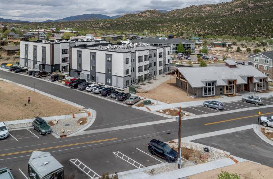 The Midland Apartments in Buena Vista, Colorado, a completed Fading West affordable housing development. Photo credit: Fading West