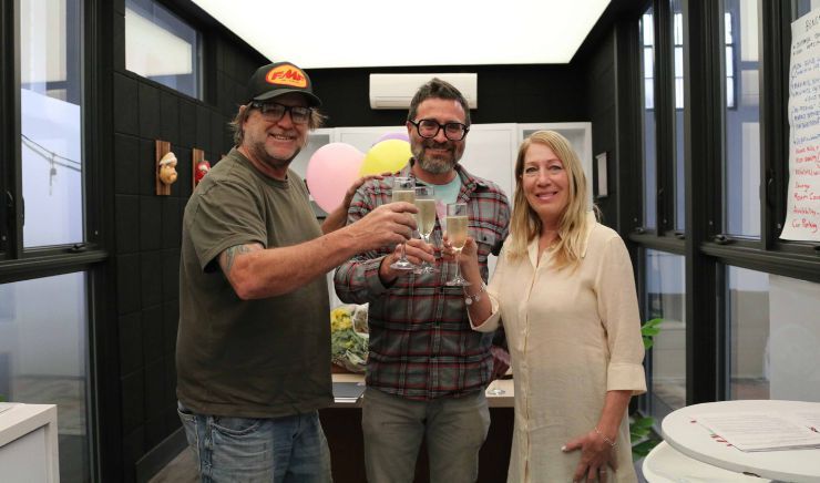 Eaton fire survivor, Courtney Bonifacini, will be the proud owner of the first SupReMo model delivered to Altadena for rebuilding after the 2025 wildfires. Photo credit: Heather Wallace