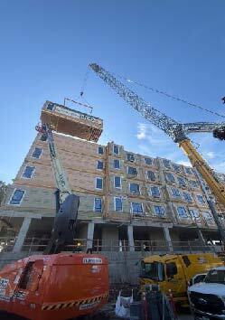 136 modules set in Palo Alto, Calif. Client: Nibbi Prefab Manufacturer: Volumetric Building Companies Photo credit: MODSET