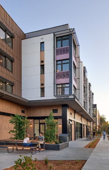 Modular affordable housing in Palo Alto, California, for which Caruso was the owner’s rep. Credit: Van Meter Williams Pollack