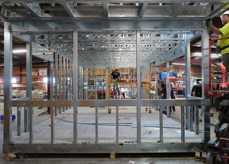 Manufacturing at Creative Modular Construction Credit: Nick Chumchal