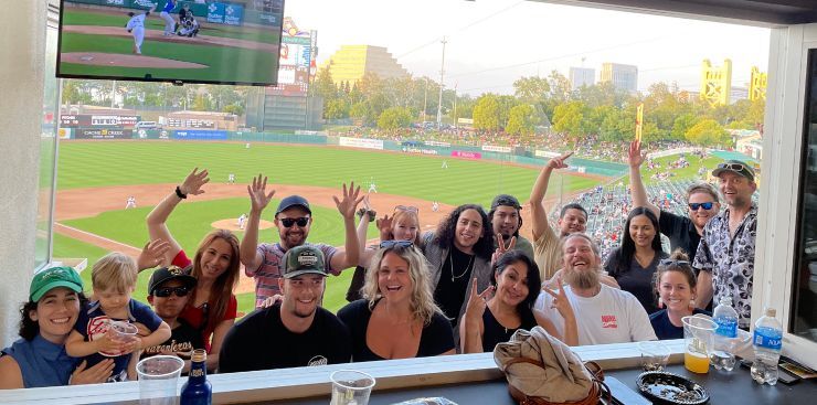 Cutting Edge Modular employees often go to baseball games together. Credit: Cutting Edge Modular